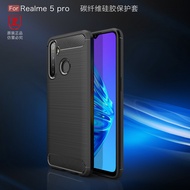 Casing OPPO Realme 5 6 Pro 5i 5s 6i C3 C1 6s Q Case A91 F15 A53 Reno 3 F9 Pro A1K F11 Pro R19 A9 A9X A3s A7 A5s A12 A12e Carbon Fiber Protection Cover