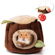 Tempat Persembunyian Guinea Pig, Aksesori Sangkar Hamster, Hammock Lembut Boleh Dicuci Gaya Stump un