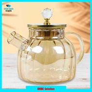 One Two Cups Teapot Pitcher Teapot Heat Resistant Borosilicate Fire 1L - BR-383