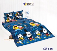 TOTO (CU146) มินนี่เม้า Minnie Mouse ชุดผ้าปูที่นอน ชุดเครื่องนอน ผ้าห่มนวม  ยี่ห้อโตโตแท้100%