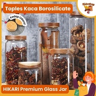 KAYU Grocery 45 - HIKARI Airtight Glass Jar with Hole Cover/ Snack Jar Tea Jar Dustproof Glass Jar B