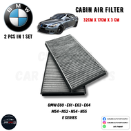 📣Top Quality📣 2PC - BMW E60 • E61 • E62 • E63 • E64 • N52 • N54 • N55 • M54 Car Aircond Cabin Air Fi
