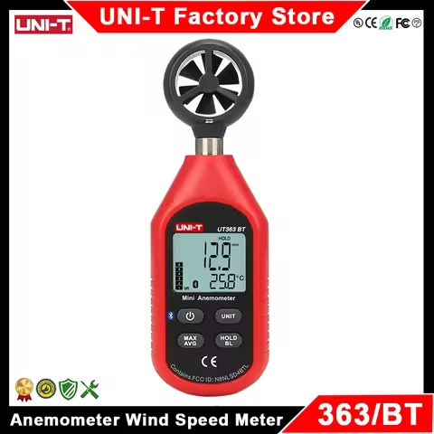 UNI-T UT363 UT363BT Digital Anemometer Wind Speed Meter Professional Temperature Tester Air Flow Spe