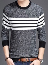 MNQ BAJU SWITER RAJUT KERAH OBLONG LENGAN PANJANG PRIA MODEL RUBIK