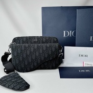 DIOR 黑色Dior Oblique三合一馬鞍包