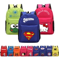 19 barang dalam 1 bag Preshool Kindergarten Primary kids School Bag Backpack Kid Bag