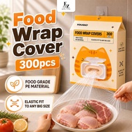 EzLife 300pcs Disposable Elastic Food Dish Covers Fresh-Keeping Bag Stretchable Bowl Plate Cover Pem