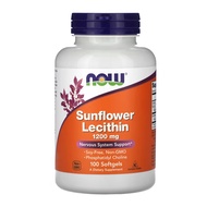 Sunflower Lecithin 1200mg Nervous System Support Brain Nerve Function 100 Softgels Now Foods