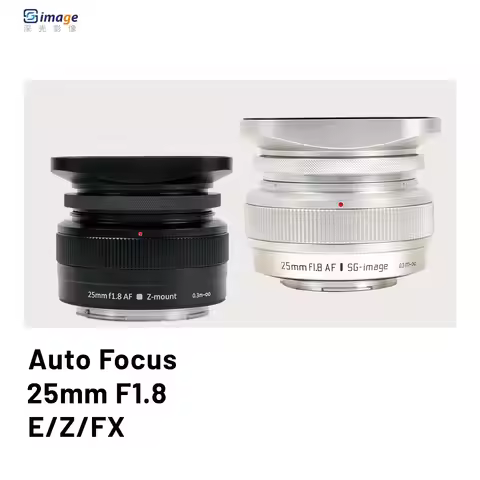 SG Image AF 25mm F1.8 Auto Focus APS-C Camera Portrait Lens for Sony E Nikon Z Fuji X a6600 a6400 z6