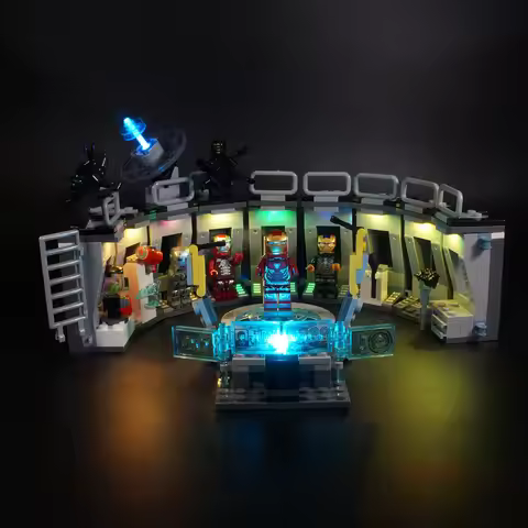 LED Lighting Set Suitable for LEGO Iron Man Hall of Armor 76125(Not Including Building Blocks)