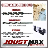 COMBINATION AUGER DRILL BITS NORMAL SHANK / HEX SHANK / SDS SHANK FOR WOODWORKING