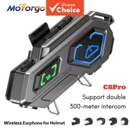 C8pro Helmet Intercom Headset 300m Range BT 5.3 ENC Music Sharing