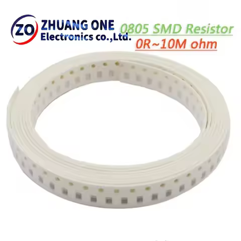 100pcs 1% 0805 SMD resistor 0R ~ 10M 1/8W 0 0.1 1 10 100 150 220 330 ohm 1K 2.2K 4.7K 10K 100K 1R 10
