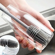 Silicone Cup Brush Cup Scrubber Glass Cleaner Kitchen Cleaning Tool Long Handle Drink Wineglass Bottle Glass Cup Brush