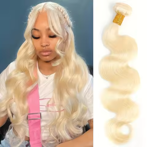 613 Blonde Bundles Human Hair 10-30 Inch 613 Body Wave Bundles Human Hair Extensions 50g/Pcs 613 Blo