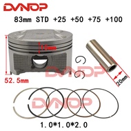 Motorcycle AN400 piston kit with piston ring kit for Suzuki Burgman Skywave 400cc AN 400 parts 83mm 