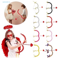 Cosplay Prop Bow and Arrow Children Party Props Cupid Heart Shape Bow and Arrow Prop for Valentine’s