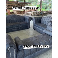 sofa shell chesterfield premiun marble velvet anti scracth/easy clean 3seater 2seater bench chair