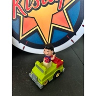 [PRELOVED] Vintage Peanuts Lucy van Pelt Figure | Lime Green Fire Truck Rescue Mini Toy Loose