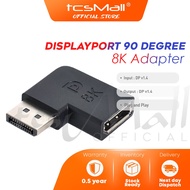 Display port 90 Degree 8K DP 1.4 Adapter L Shaped Angle Male to Female Connector Extender Converter 