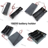 1/2/3/4 Slot way 18650 Battery Storage Box Case DIY Batteries Clip 3.7v 1 2 3 4 port Holder Black Plastic Container Lead 2Pin F@MY