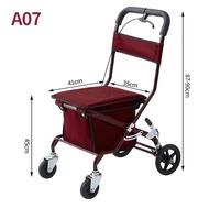 Lightweight Folding Seated 4-Wheel Shopping Cart