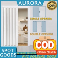 Aurora Folding door sliding door PVC indoor household partition rail door room partition door pvc fo