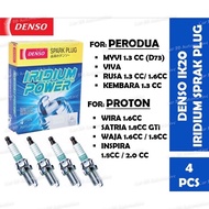 Denso Iridium IK20 Power Spark Plug(1Set=4Pcs) P/Myvi 2005-2006/Waja/Wira/City/Jazz SET
