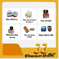 PENAPIS MINYAK MOTOR / OIL FILTER FOR MOTORCYCLE KRISS, LC135, LC135 DENGAN SPRING,KTM DUKE 200/NS ,