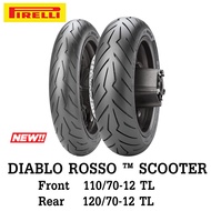 ยางมอเตอร์ไซค์  Pirelli DIABLO ROSSO SCOOTER 110/70-12+120/70-12