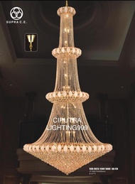 LAMPU GANTUNG HIAS KRISTAL VOID KUBAH MASJID DIAMETER 150 CM MEWAH