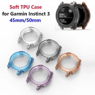 Soft TPU Case for Garmin Instinct 3 45/50mm Watch Hollow Cover Frame Protector Shell for Instinct3 5