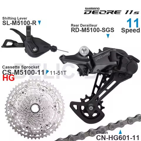SHIMANO DEORE 11Speed Groupset SL-M5100 Shifter RD-M5100 Rear Derailleur RD-M6100 Cassette 51T Chain
