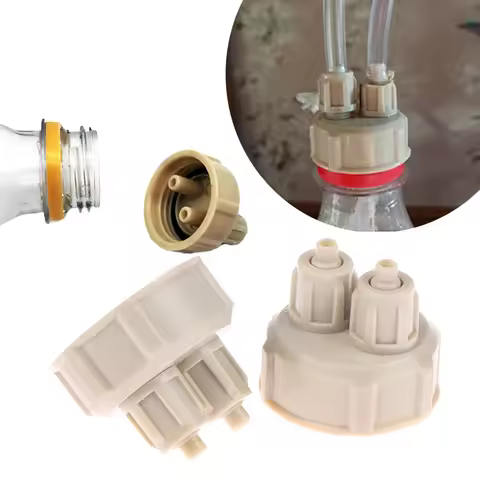 2pcs Aquarium CO2 System Tube Valve Guage Bottle Cap Aquarium Bottle Cap Fish Tank Live Plant DIY Ai