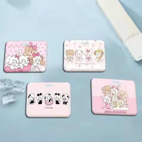 Popular Cute Cat M-Mikko Bus Pass Card Sleeve Bank Business Work Card Holder Plastic ID Tag Name Bad