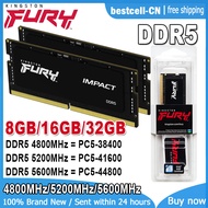 Kingston FURY Impact Notebook DDR5 RAM 8GB 16GB 32GB 4800MHz 5200MHz 5600MHz Original SODIMM 4800MT/