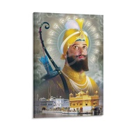 BLUDUG Sikh Wall Art Religious Art Poster by Guru Nanak Singh Canvas Painting Wall Art Poster for Be