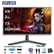 Monitor PC 22Inch Monitor Gaming 75HZ Wiht VGA HDMI Lcd Monitor Display Screen 22Inch Gaming monitor