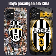 DK-68 JUVENTUS Casing GLASS soft frame black VIVO iQOO Z6 Y35 Y22S Y28 Y75 Y55 Y22 V25 5G