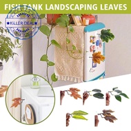 Fish Rest Leaves Aquarium Scenery Fighting Fish Egg Water Grass Decoration Simulation Leaves F1s0