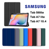 018.[จัดส่งในวันเดียวกัน]เคสฝาพับ เคส Samsung Tab S6 lite/Tab A7 10.4/Tab A8 10.5  TAB A7 lite Tab S7/S8 Tab S9 Plus มีช่องใส่ปากกา S Pen เคสหนัง เคสกันกระแทก -Smart Case