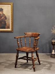 英國 1830s 手工榫接 溫莎椅 船長椅  百年 古董椅 t0432【卡卡頌  歐洲古董】