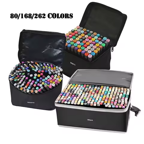 80/168/262 Colors Marker Pen Markers Set Sketch Set Design Double Head Brush Pen Art Supplies Design