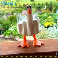 TEASG Resin Duck Figurine, Duck You Craft Middle Finger Duck Statue, Housewarming Gift Sculpture Orn