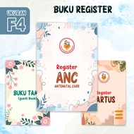 buku Register bidan buku admistrasi bidan  buku register hamil  buku kunjungan pasien harian