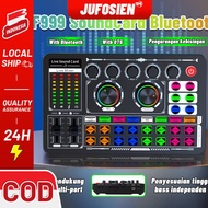 JUFOSIEN Soundcard F999 Audio USB External Sound Card mic Mixer Bluetooth phone PC