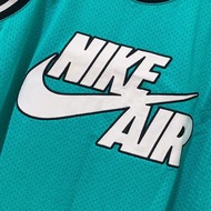 NIKE BB RETRO JERSEY AIR 大LOGO 82 運動 休閒 刺繡 球衣 籃球背心 透氣 無袖 男版 湖水綠配色 M號 689134-405 #戶外 TP3