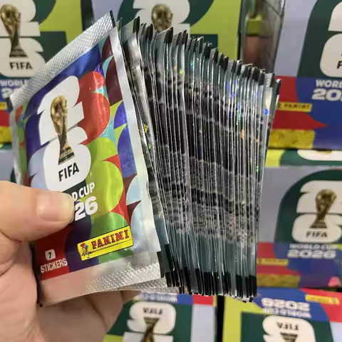 Original Panini FIFA World Cup 2026 Complete Sticker Box, 50 Packs Football Stickers, Collectible So