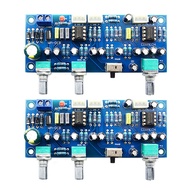 2X 2.1 Channel Subwoofer Preamp Board Low Pass Filter Pre-Amp Amplifier Board Ne5532 Low Pass Filter