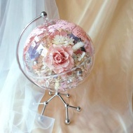 Sheer Whisper絮語藏花_獨家設計 可旋轉永生花地球儀 地球儀